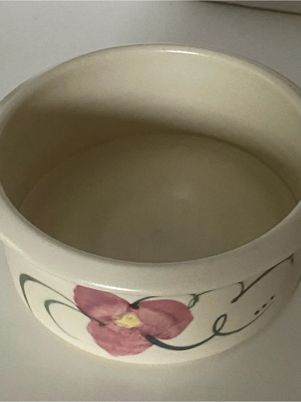 Creamer and Sugar Bowl Vintage Hand Thrown Pottery Hand Painted Signed floral